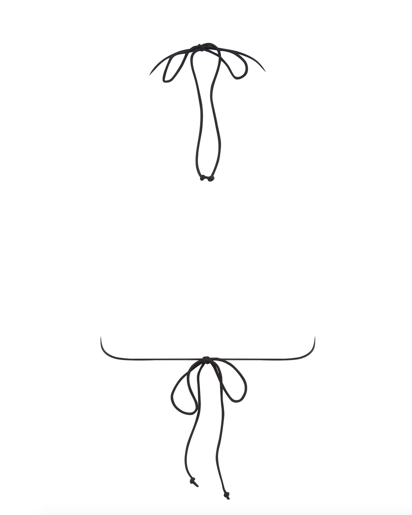 Black Minimal Coverage Brazilian Bikini Top | Myra Swim