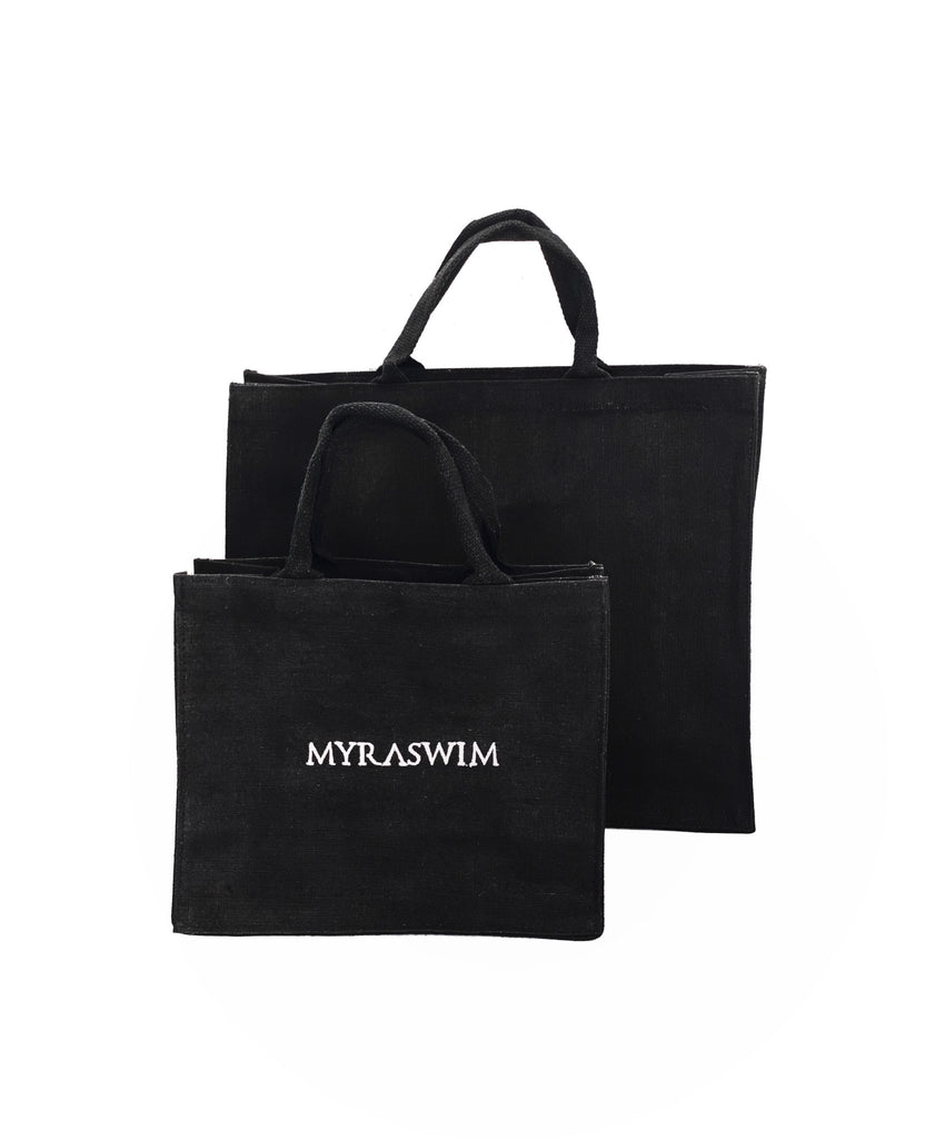 Beach Tote - Small | Black - MYRA SWIM