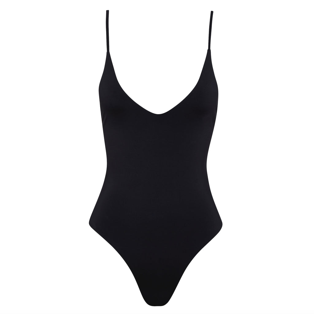 The Celine // Black | Bodysuit One Piece Swimwear | Myra Swim Swimsuit ...