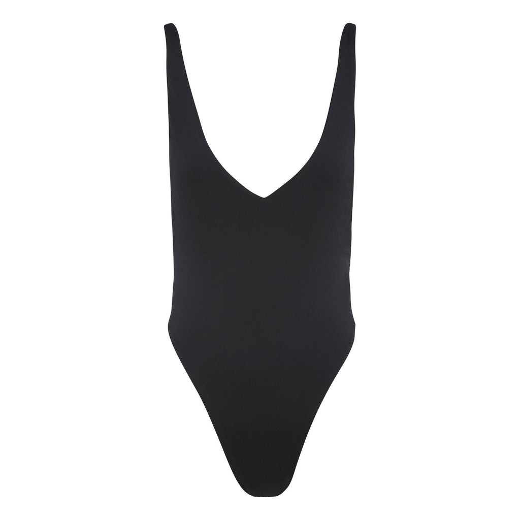 The Elle // Black | High Cut 80's One Piece Swimwear | Myra Swim ...